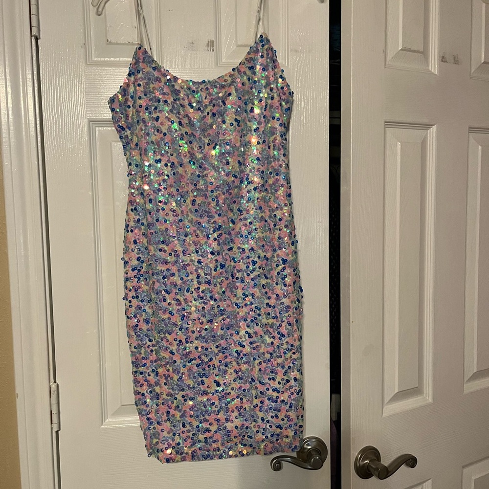 Multi colored dress, worn for only a couple of hours